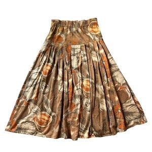 Vintage Italian silk rust skirt, small/medium